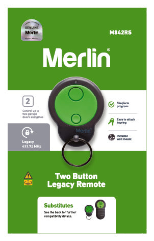 Packaged Garage Remote to suit Merlin M842, M844 & M832
