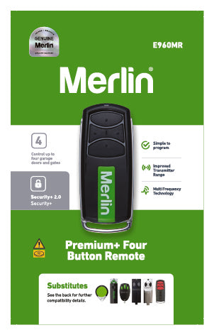 Packaged Garage/Gate Remote to suit Merlin, Chamberlain & Grifco