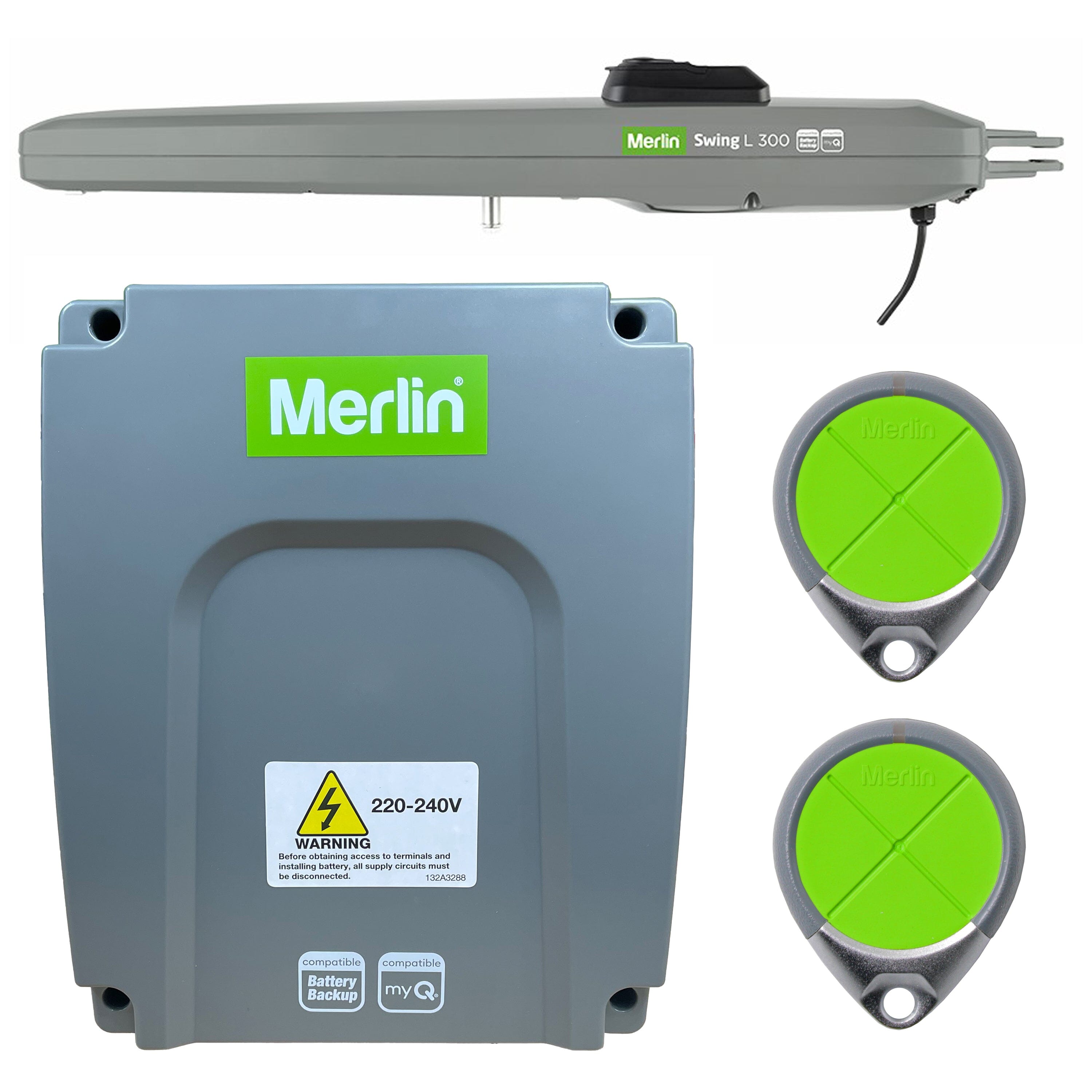 Merlin L300 Single Swing Gate Motor/Opener-Remote Pro