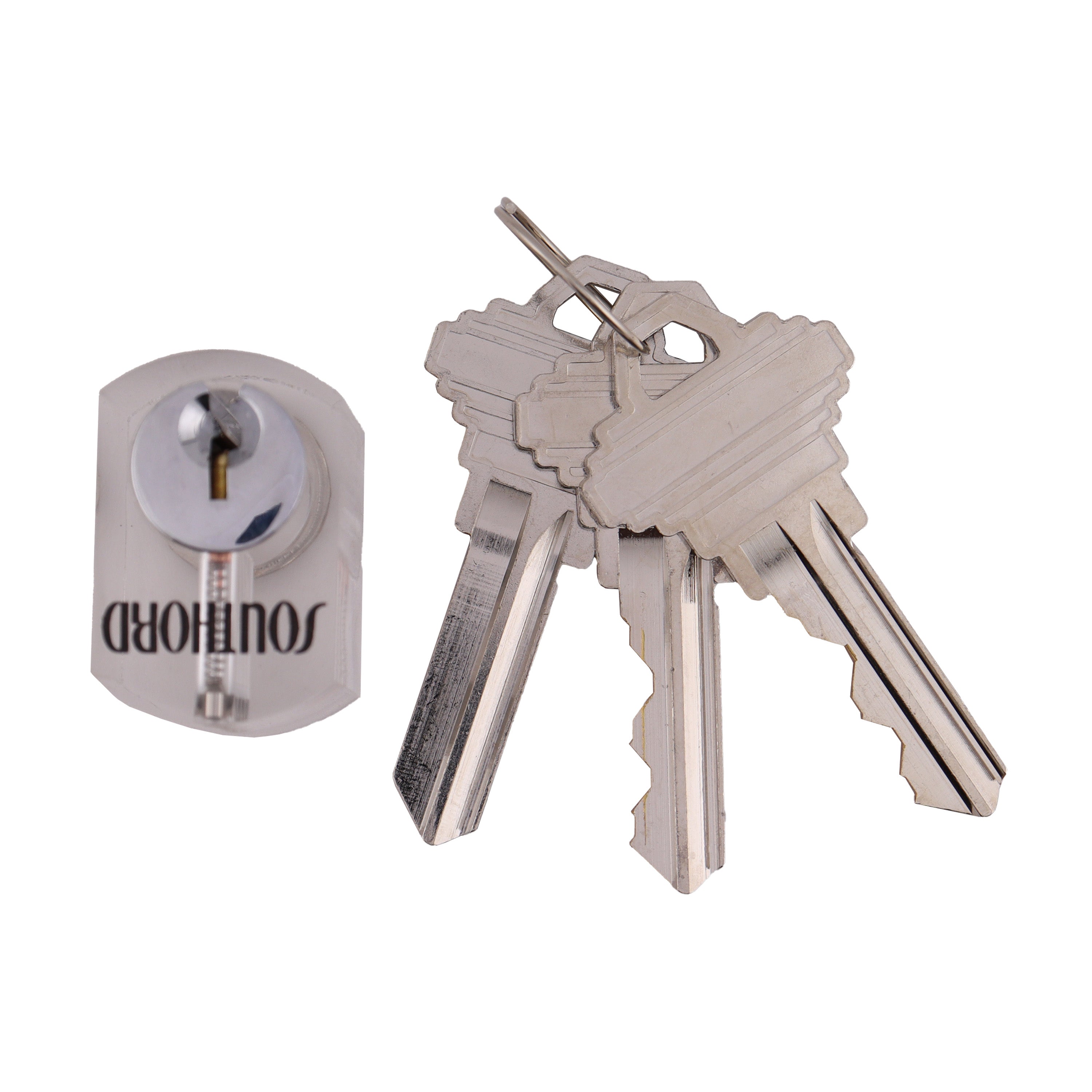 SouthOrd Visible Pin Tumbler Cutaway Practice Lock w/ Spool Pins