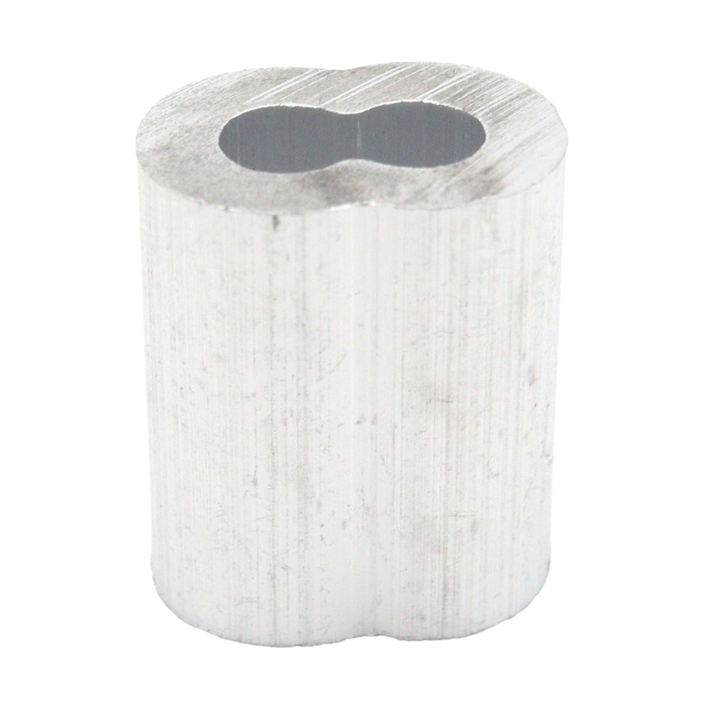 Swage/Ferrule Sleeve 4.0mm Hourglass Aluminium - 100 Pack