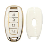4 Button White Car Key Cover To Suit Hyundai i30