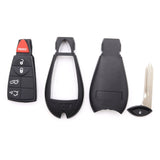 4 Button Replacement Car Key Shell To Suit Jeep, Dodge, Chrysler