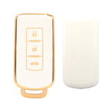 3 Button White Car Key Cover To Suit Mitsubishi Outlander
