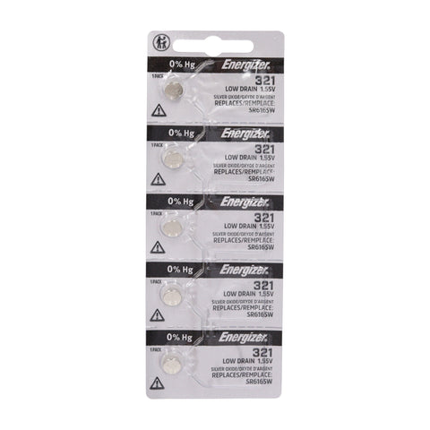 Energizer Silver Oxide Tearstrip Battery 321TZ.Z1 (5 Pack)