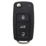 To Suit Volkswagen Beetle Golf GTI Polo Jetta Passat 3 Button Uncut Key