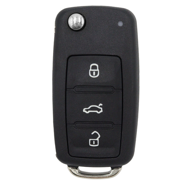 To Suit Volkswagen Beetle Golf GTI Polo Jetta Passat 3 Button Uncut Key