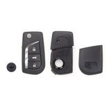 3 Button TOY48 Flip Key Housing to suit Toyota