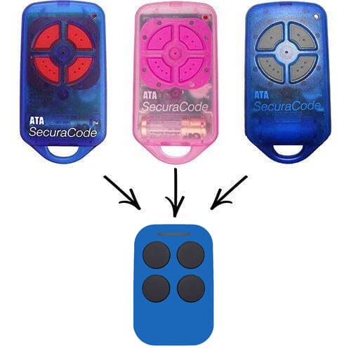 3 X ATA Garage/Gate Door Compatible Remote PTX-4 Securacode PTX4 - Foto 9