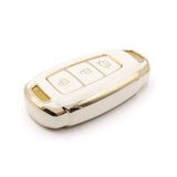 3 Button White Car Key Cover To Suit Hyundai i30