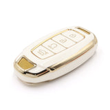 4 Button White Car Key Cover To Suit Hyundai i30