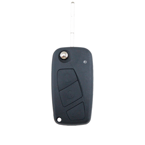 Automotive > Key > Housing - To Suit Fiat 3 Button Flip Key Remote Case/Shell/Blank Punto Bravo Stilo Black