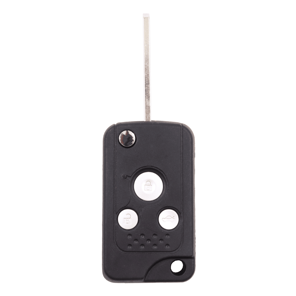 Automotive > Key > Housing - 3 Chrome Button HON66 Flip Key Housing Upgrade To Suit Honda (compatible With KGHON06)