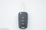 Hyundai i30 i20 Elantra 3 Button Flip Key Replacement Remote Case/Shell/Blank - Remote Pro - 9