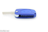 Fiat 3 Button Flip Key Remote Case/Shell/Blank Punto Bravo Stilo Blue - Remote Pro - 7