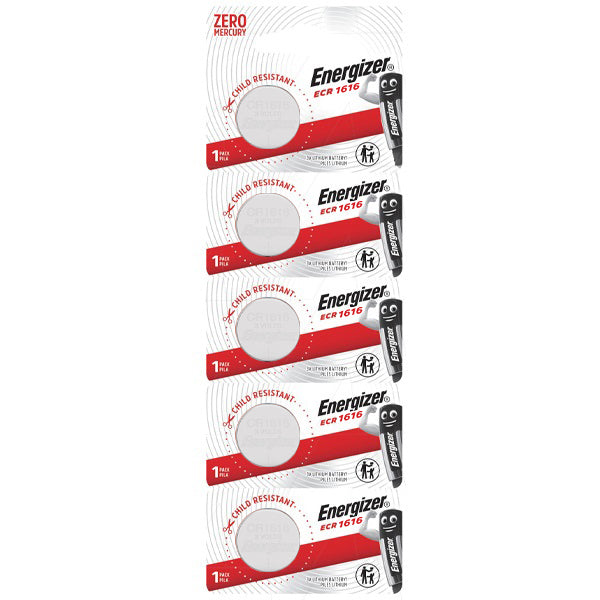 Energizer Lithium Battery CR1616 Tearstrip (5pk)