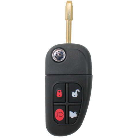 Complete To Suit Jaguar Transponder Remote Flip Car Key XJ X-Type S-Type XJ XK 4 Button