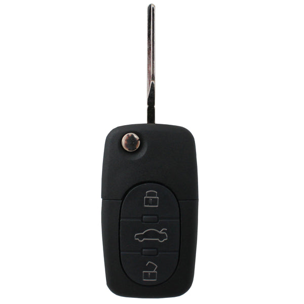 Complete To Suit Audi 3 Button Transponder Remote Flip Car Key 8Z0 837 231 D A2/A4/S4