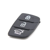 To Suit Hyundai Santa Fe/Elantra i20 iX45 3 Button Flip Key Replacement Rubber Buttons