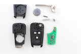 Complete To Suit Holden Transponder Remote Flip Car Key Cruze 3 Button