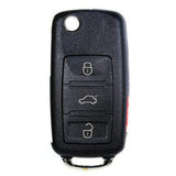 4 Button HU66 Flip Key Housing (with Panic) to suit Audi A3/A4