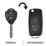 To Suit Toyota compatible 2 button TOY43 remote Key 67 Chip 434MHz, (71010)