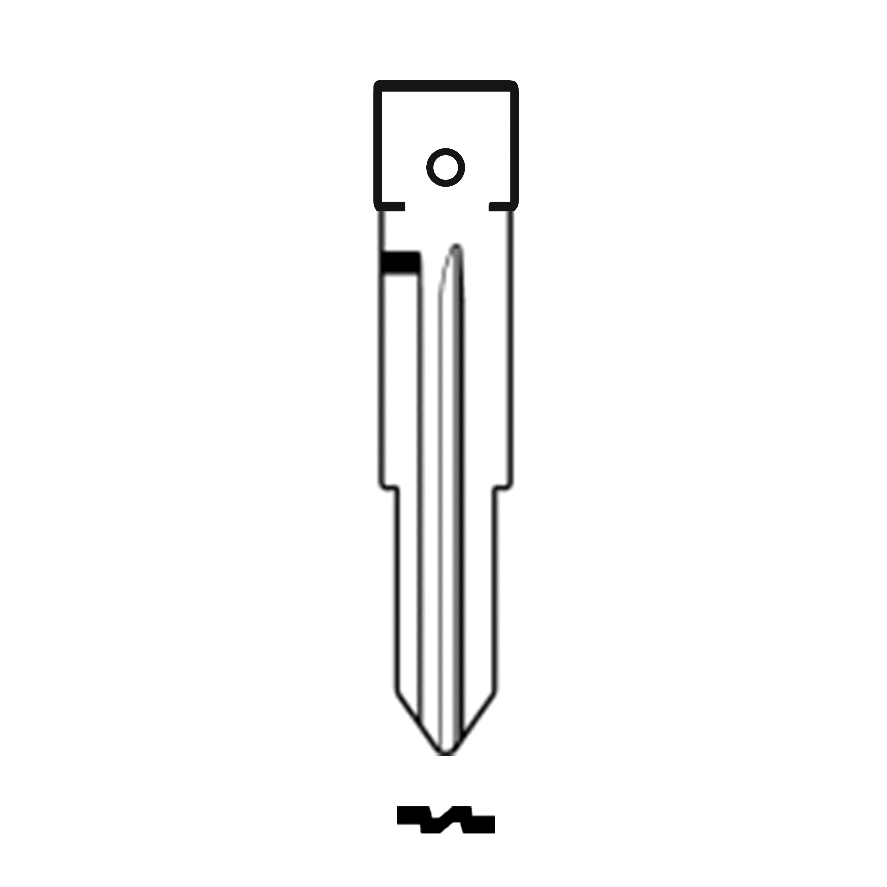 MFK/Transponder/Chip Key Blade to suit Daewoo DWO5R