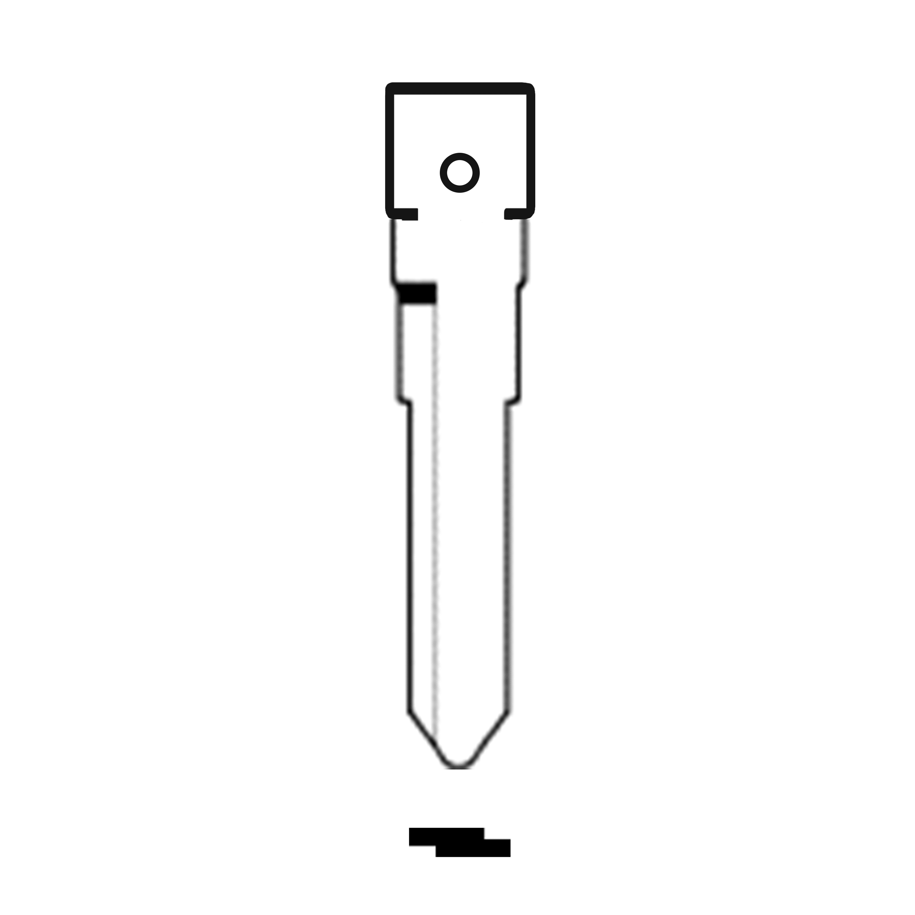 MFK/Transponder/Chip Key Blade to suit Ford FO42R