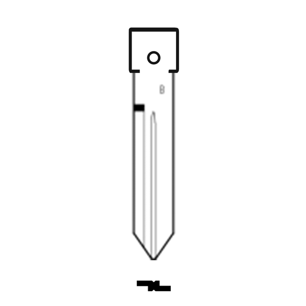 MFK/Transponder/Chip Key Blade to suit Ford H72