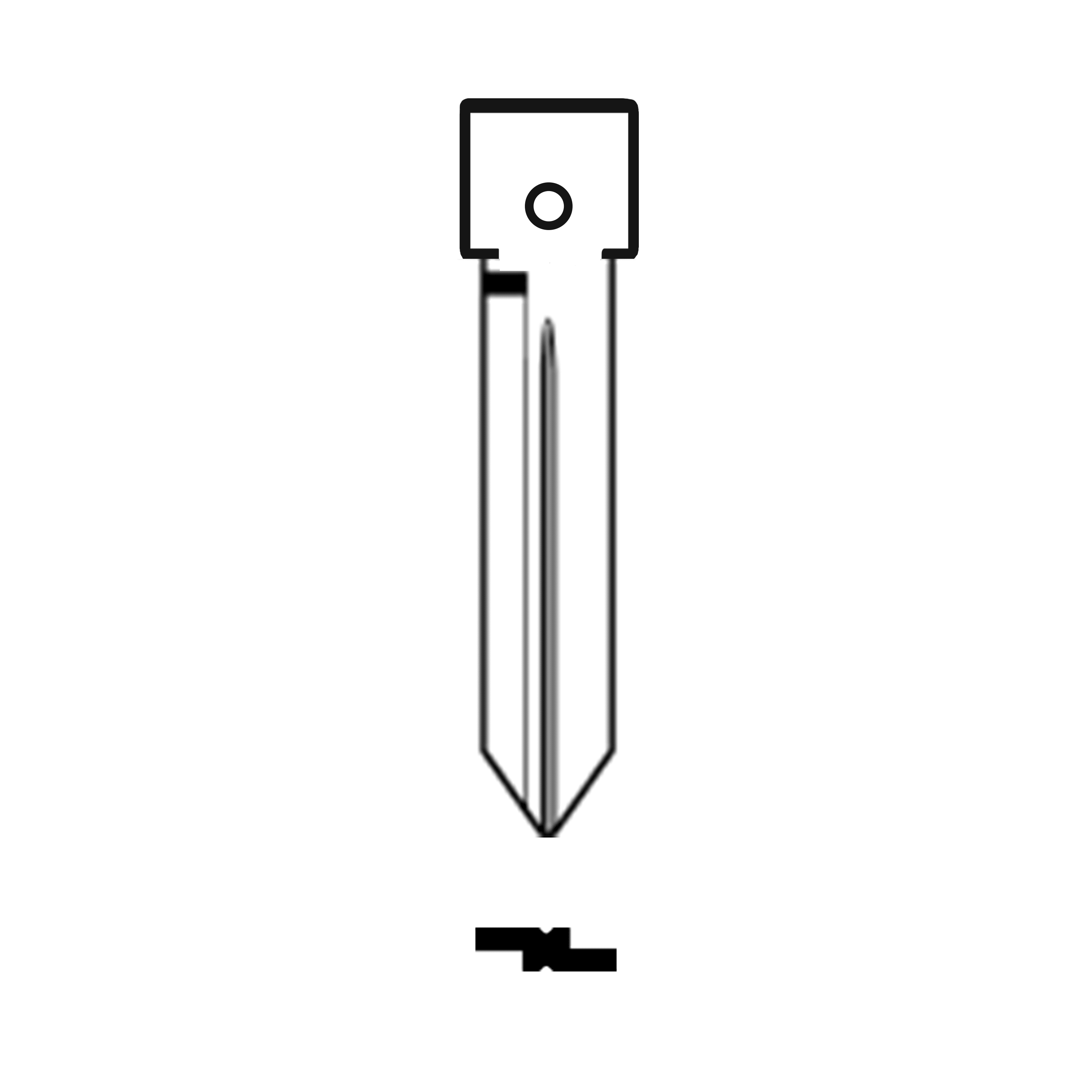 MFK/Transponder/Chip Key Blade to suit Ford H86