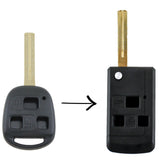 To Suit Lexus Remote Car Key 3 Button Flip Shell/Case/Enclosure IS200 GS300 RX300 LS400