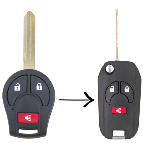 To Suit Nissan Tiida X-Trail Micra Remote Flip Key Conversion Shell/Case/Enclosure