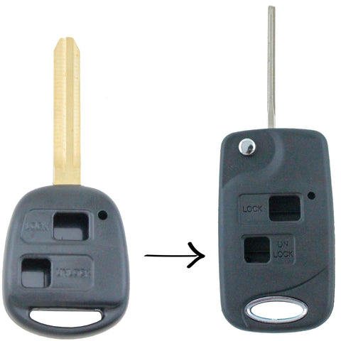 Toyota Prado RAV4 Echo Corolla Remote Car Flip Key Blank Button Shell/Case - Remote Pro - 1