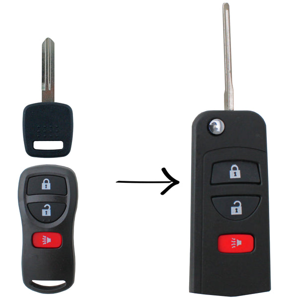 To Suit Nissan 3 Button Flip Key Remote Case