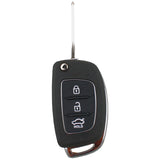 To Suit Hyundai Santa Fe/Elantra i20 iX45 3 Button Flip Key Remote Case/Shell