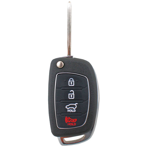 To Suit Hyundai Santa Fe iX45 4 Button Flip Key Replacement Remote Case/Shell