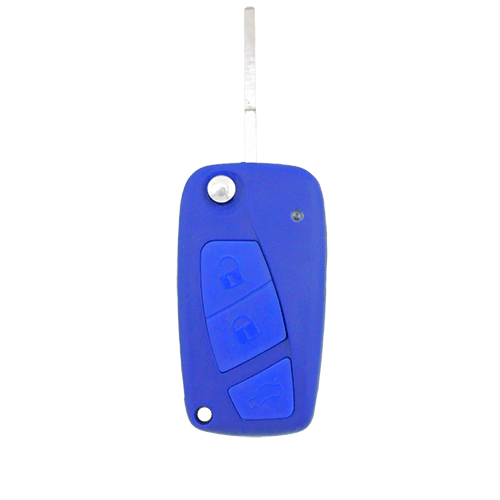 Fiat 3 Button Flip Key Remote Case/Shell/Blank Punto Bravo Stilo Blue - Remote Pro - 1
