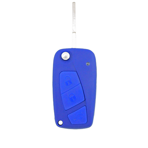Fiat 3 Button Flip Key Remote Case/Shell/Blank Punto Bravo Stilo Blue - Remote Pro - 1
