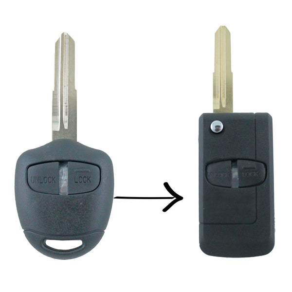 To Suit Mitsubishi Challenger Pajero Tritan Remote Flip Key Blank Shell/Case/Enclosure