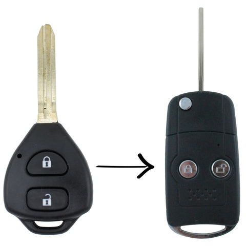 Toyota 2 Button Uncut Flip Key - Remote Pro - 1