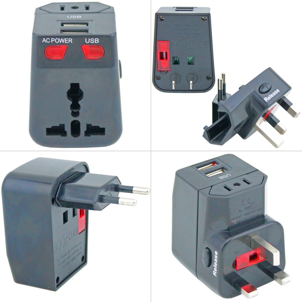 Universal Travel Plug/Adapter Black - Remote Pro