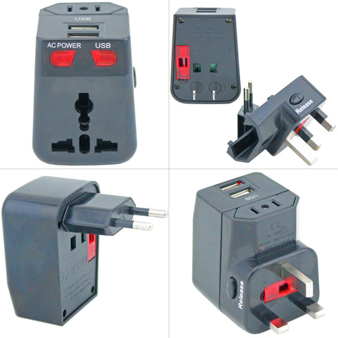 Universal Travel Plug/Adapter Black - Remote Pro